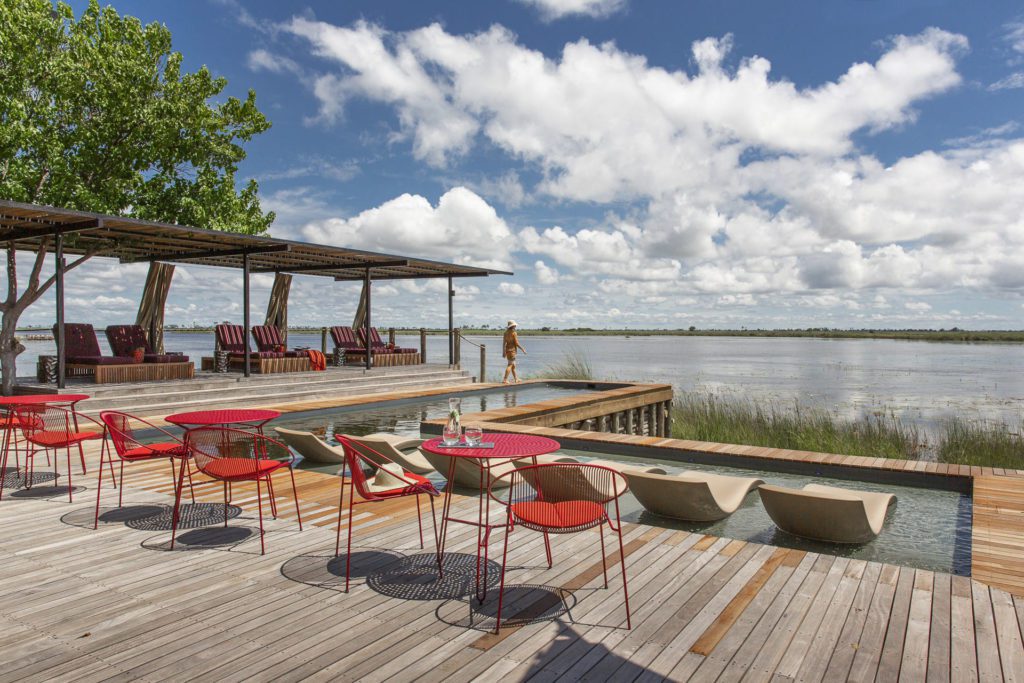 Deck and pool at DumaTau, Linyanti area of Chobe National Park