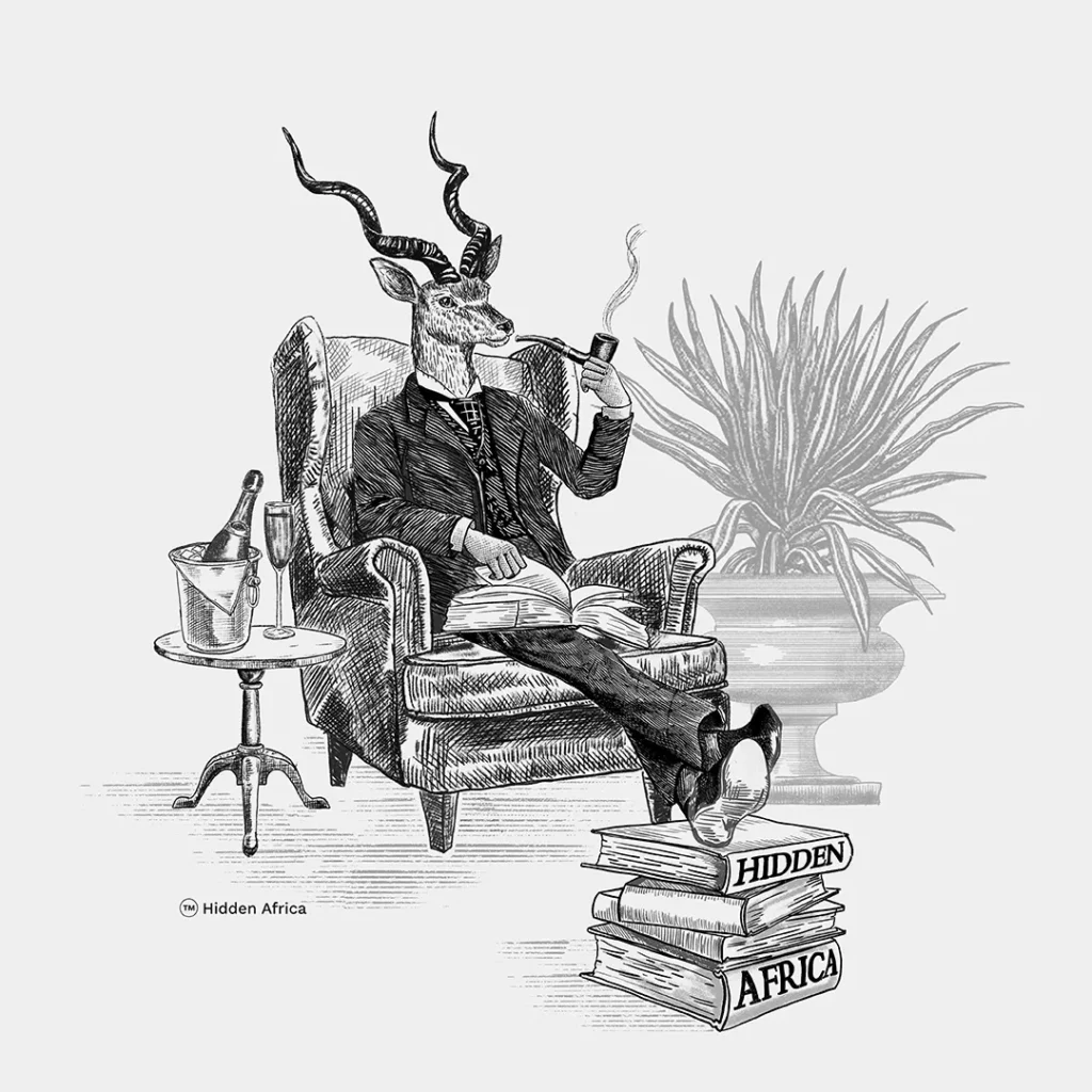 Kudu smoking his pipe on an African safari with Hidden Africa